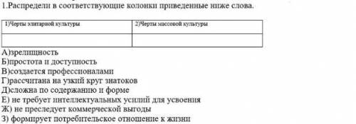 Распредели в соответствующие колонки приведенные ниже слова. 8Б не читать!