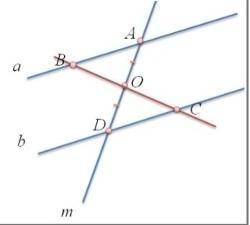 Построй т.О - середину отрезка AD и проведи через нее прямую до пересечения с прямой РАЗОБРАТЬСЯ