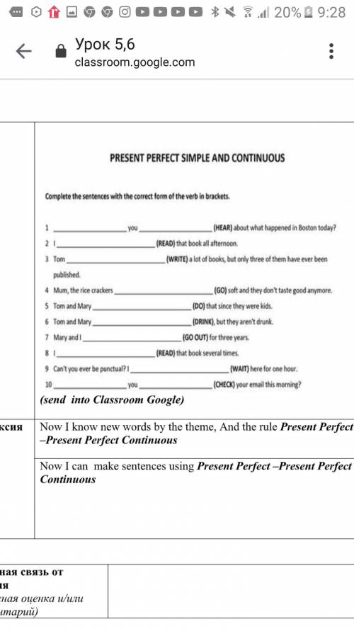 Present perfect simple and continuous