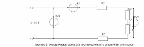 5.Задание Соберите электрическую схему. (Рисунок 1) Снимите показания приборов, выполнив необходимые