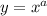 y = {x}^{a}