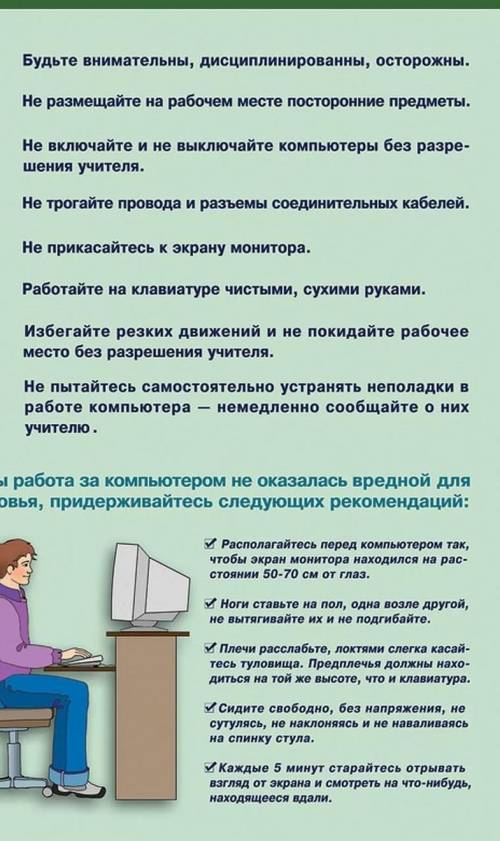 Конспект на тему «Техника безопасности на уроке информатики»