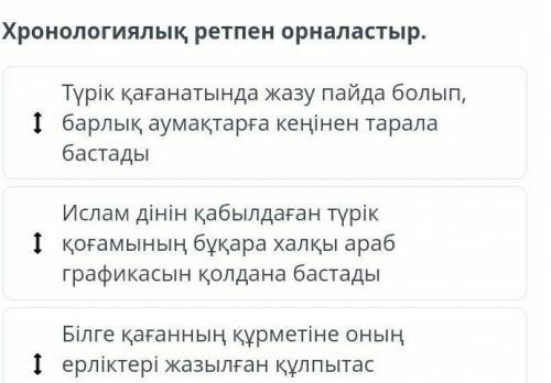 Хранологиялық ретпен орналастыр​