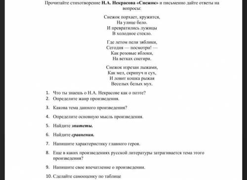 Про стихотворение Некрасова «Снежок»