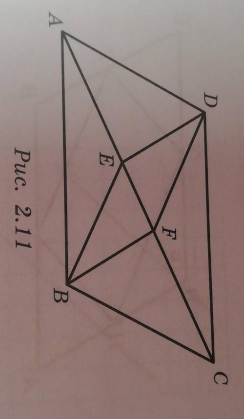 Биссектрисы углов В и D параллелограмма пересекают диагональ AC соответственно в точках F и Е. Выясн