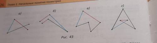 6. Как называется каждая ломаная, изображеннаяна ри-сунке 43?​