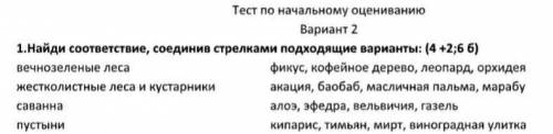 первый столбик пусть будет: а б в г а второй: 1 2 3 4 напишите ответ вот так:а 2;б 4