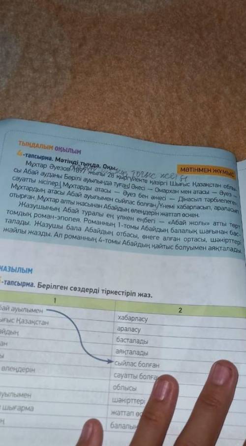 по казахскому придумать 5 вопросов по тексту​