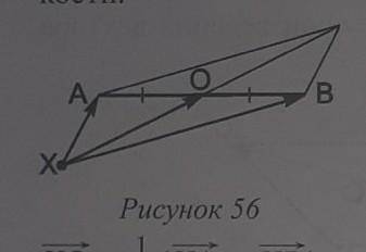 Даны отрезок АВ и его середина- точка О. Доказать равенство: ХО= 1/2( ХА + ХВ). Случай где Х принадл