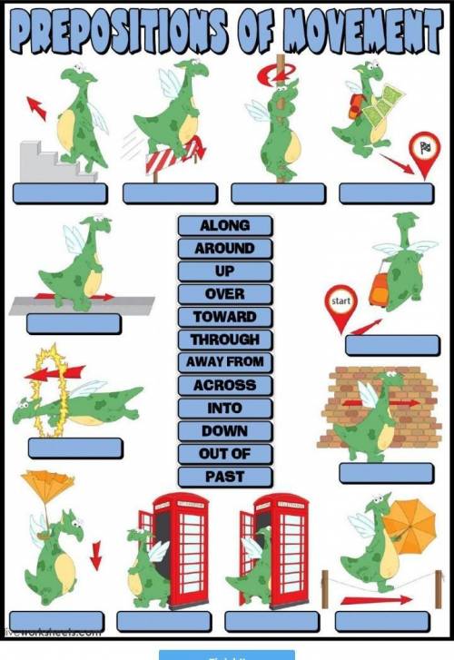 Помагите мне в PREPOSITIONS OF MOVEMENT​