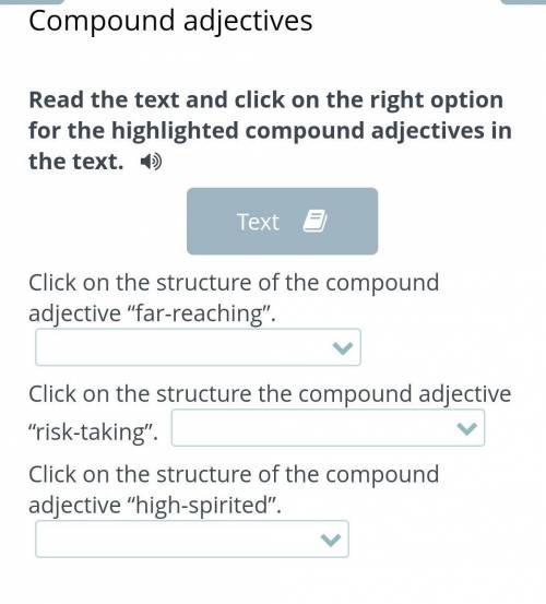 Click on the structure of the compound adjective “far-reaching”. Click on the structure the compound