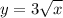 \displaystyle y = 3\sqrt{x}