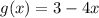 g(x) = 3 - 4x