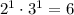 2^1\cdot3^1=6