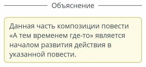 Укажи, какой композиционный элемент представлен во фрагменте. Повествование героя о том, как он одна