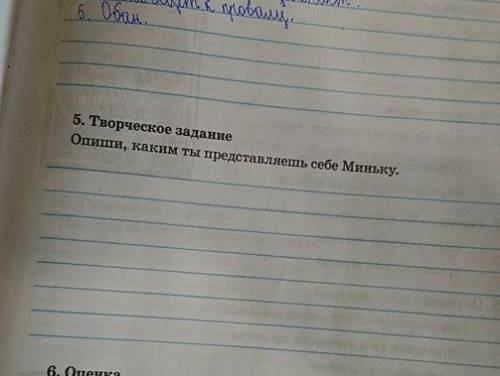 Опиши, каким ты представляешь себе Миньку. Рассказ Не надо врать ​