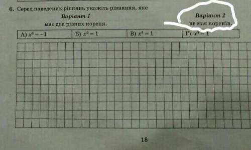 Серед наведених рівнянь укажіть рівняння яке не має коренів​