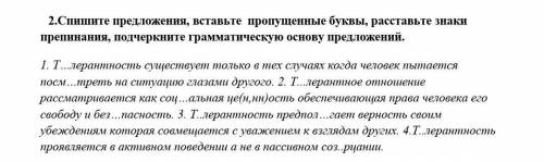 Спишите предложения, вставьте пропущенные буквы, расставьте знаки препинания, подчеркните грамматиче