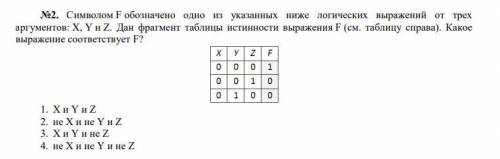 Какой ответ? Таблица истинности