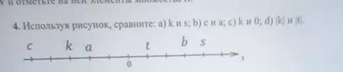 4. Используя рисунок, сравните: а) ки; b) cия, c) kи 0; d) kiсkatb S