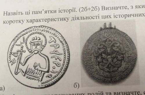 1. Назвіть ці пам'ятки історії. Визначте, з якими історичними особами вони пов'язані. Дайте коротку