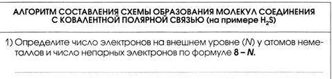 С указанного алгоритма заполните таблицу «Ковалентная полярная связь»