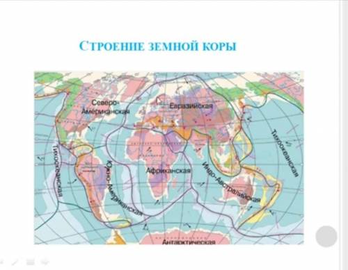 ПРОАНАЛИЗИРОВАВ И СОПОСТАВИВ ФИЗИЧЕСКУЮ КАРТУ МИРА И КАРТУ «СТРОЕНИЕ ЗЕМНОЙ КОРЫ», НАЙДИТЕ КРУПНЫЕ П