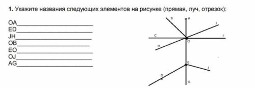 1. Укажите названия следующих элементов на рисунке​