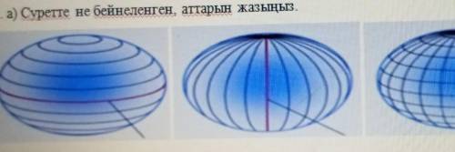 3. а) Суретте не бейнеленген, аттарын жазыңыз,​