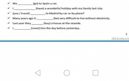 In the blanks with the past simple the verbs in brackets:​