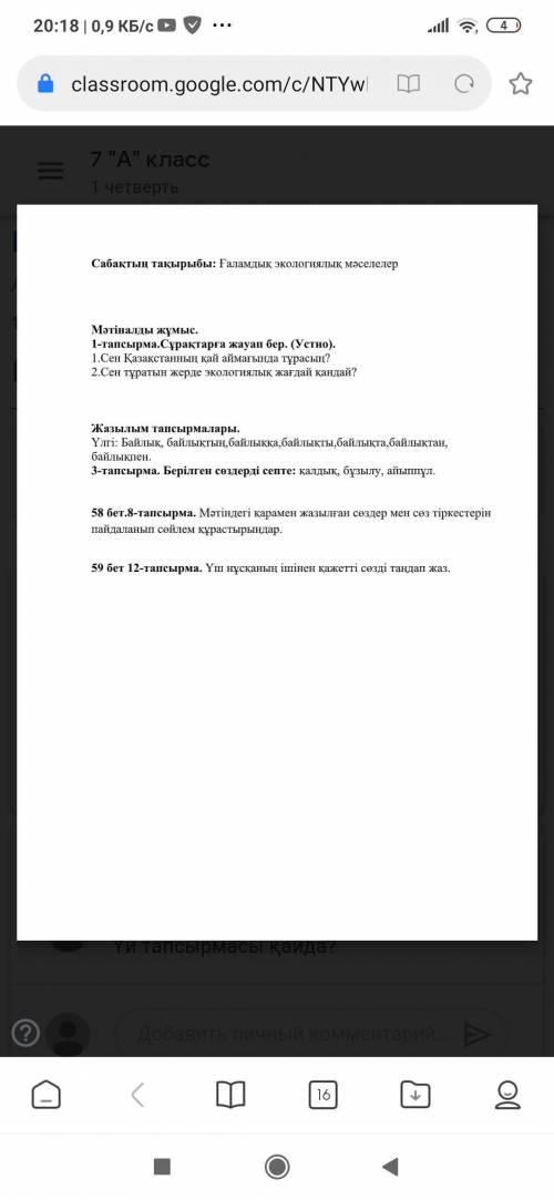 с Казахским языком озон қабатының жұқаруы 2 мұнай қалдықтарының 3жойылады 4 итбалықтардың қырылуы 5