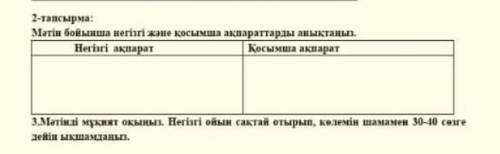 Негізгі ақпарат Қосымша ақпарат Ана тілі, Дана тілі бақ тілі сөлмды жазу керек ​