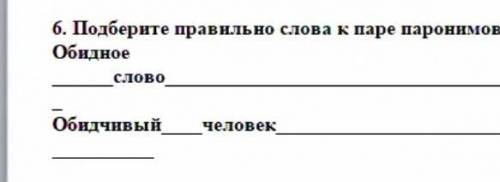 Подберите правильные слова к пары паронимов обидное обидчивый. СОР