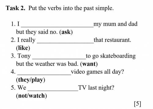 Put the verbs into the pass simple​