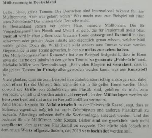 ОЧЕНЬ НУЖНО.СТАВЛЮ !Реферирование текста! ЧТОБЫ БЫЛО ЛЕГЧЕ ВОТ ПЕРЕВОД ТЕКСТА Разделение мусора в Ге