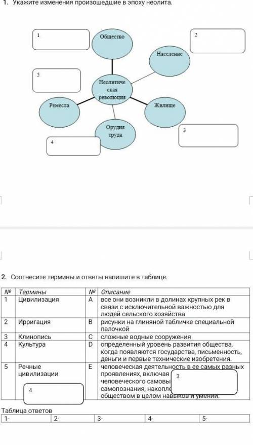 с сором по Всемирной Истории, Первое и Второе задание.​