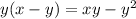 y(x-y)=xy-y^{2}