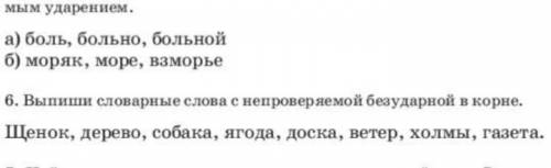 Выпиши словарные слова с непроверяемой безударной в конце