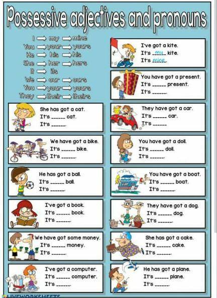 Possessive adjectives and pronouns ​