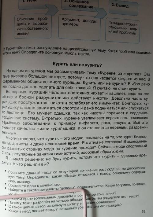 Прочитайте текс-рассуждениа на дискуссионную тему. Какая проблема поднимается в нём? Определите осно