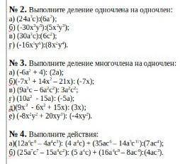 Задание по алгебре с многочленами. 7 класс. Задание на картинке.