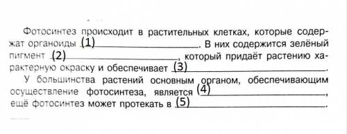 Нужно вставить слова в предложения