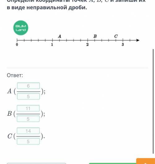 Определи координату точки A. Вот держите