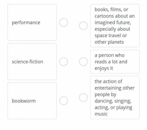 Match the words with their definitions.​