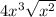 4x {}^{3} \sqrt{x {}^{2} }