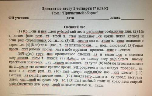 Выпишите из текста причастия и объясните правописание гласной в суффиксе причастия​