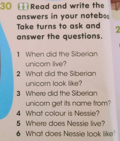 30 Read and write the answers in your notebookTake turns to ask andanswer the questions.1 When did t