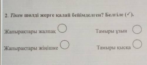 2. Тікен шөлді жерге қалай бейімделген?​