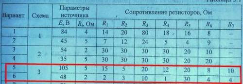 Рассчитать электрическую цепь (Эквивалентное сопротивление, напряжение и токи на участках)