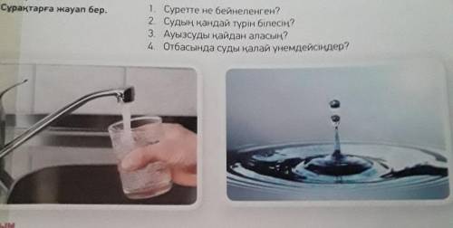 1)Что изображено на рисунках? 2)какой вид воды вы знаете?3)где вы берёте питивую воду?4)как вы эконо